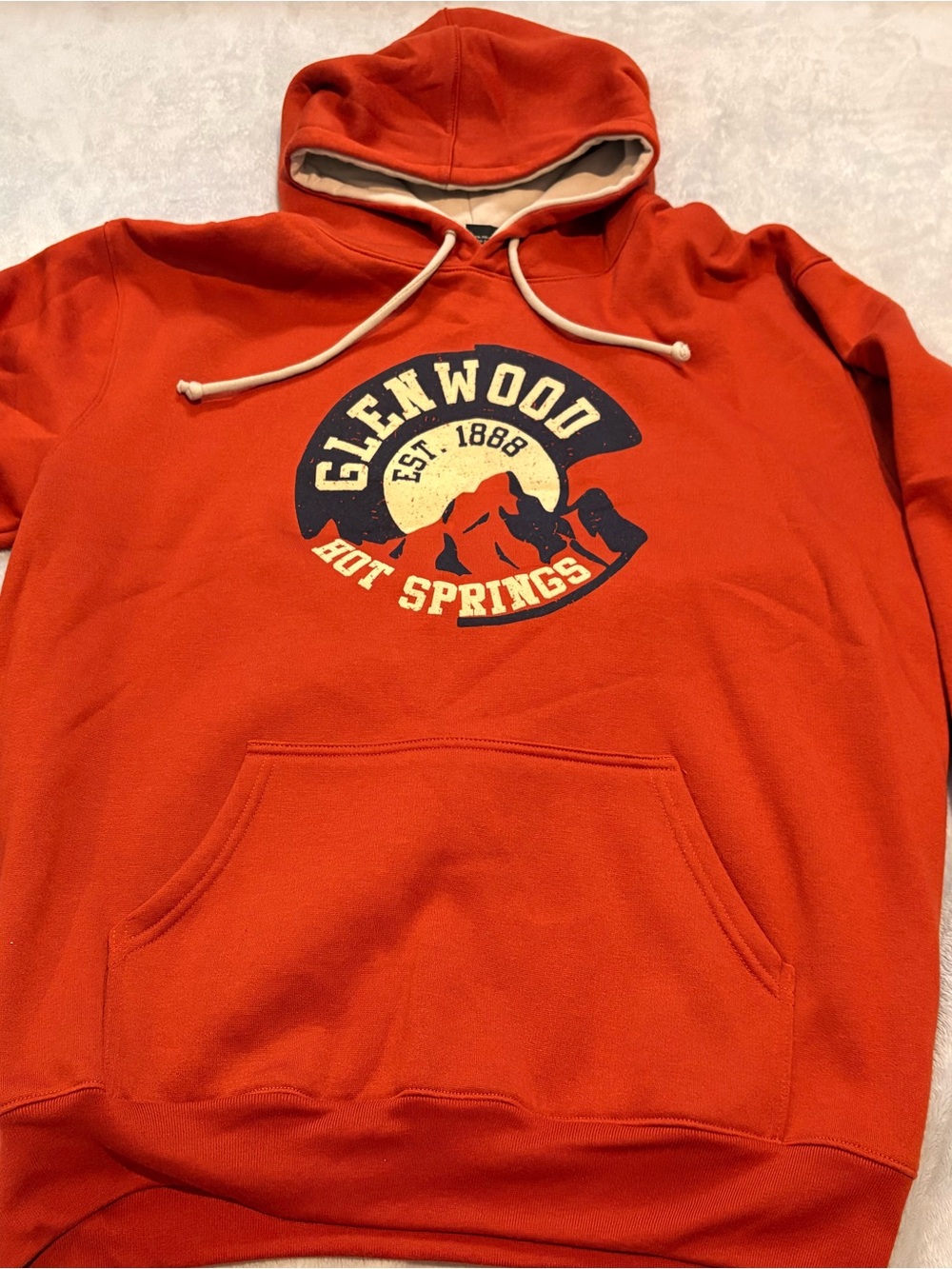 ipsy Orange Pullover Hoodie with Glenwood Hot Springs Graphic